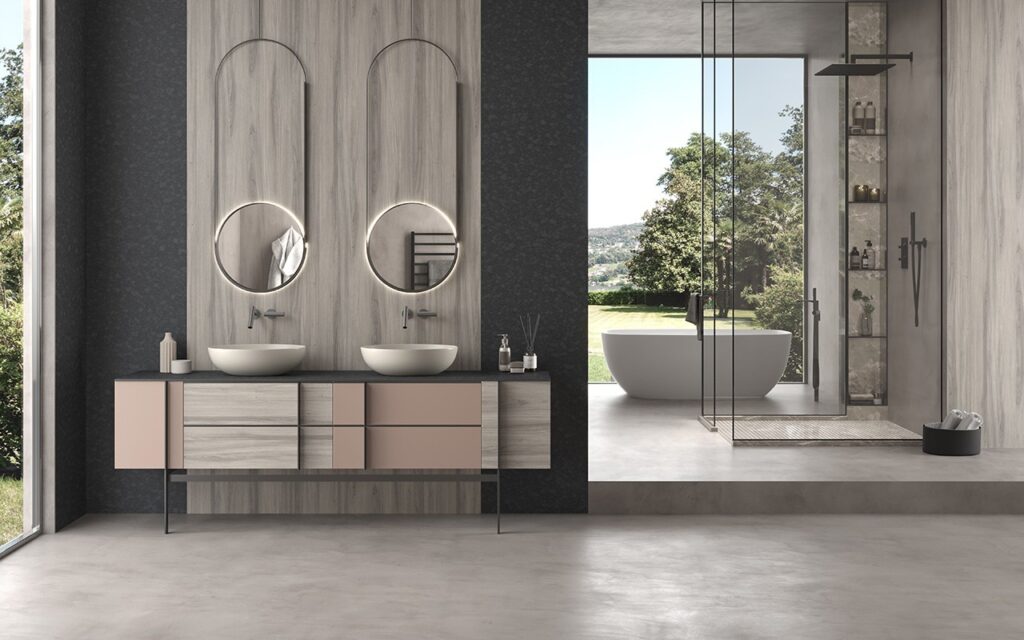 Bathroom Design Wet Areas Arpa H.P.L 4631 Tages 0275 Rosa Bourbon a 1
