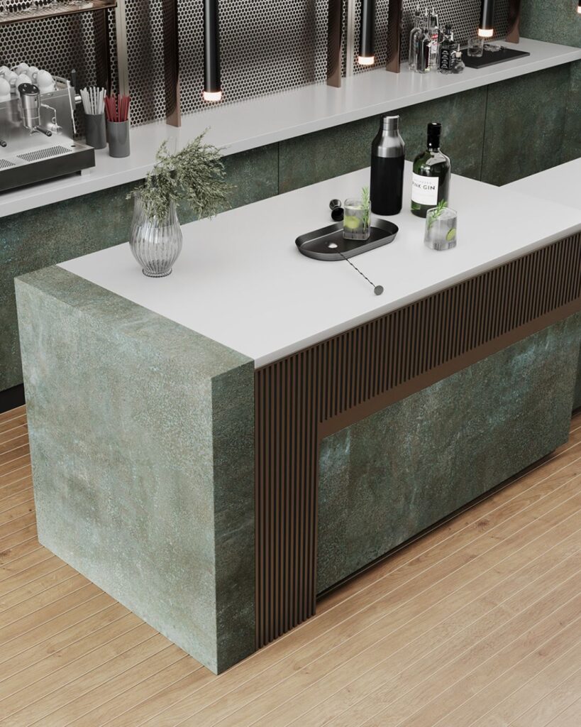 Kitchen Design Furniture Arpa H.P.L. 3512 Brera Green 4645 Caravella Dark