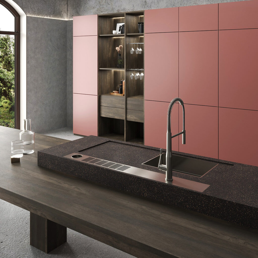 Kitchen Design Furniture Arpa H.P.L.4632 Alpan 3492 Evan 0779 Rosa Shade c