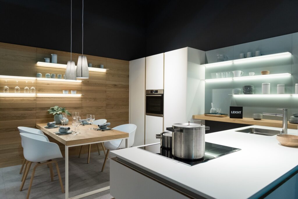 Kitchen Design Furniture Fenix NTM 0032 Bianco Kos LEICHT Kuchen AG