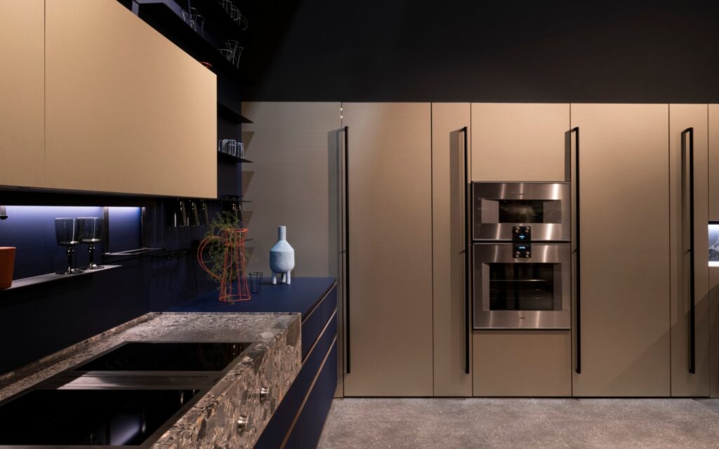 Kitchen Design Furniture Salone Del Mobile Milano Fenix NTM® Blu Fes FENIX NTA® Oro Cortez