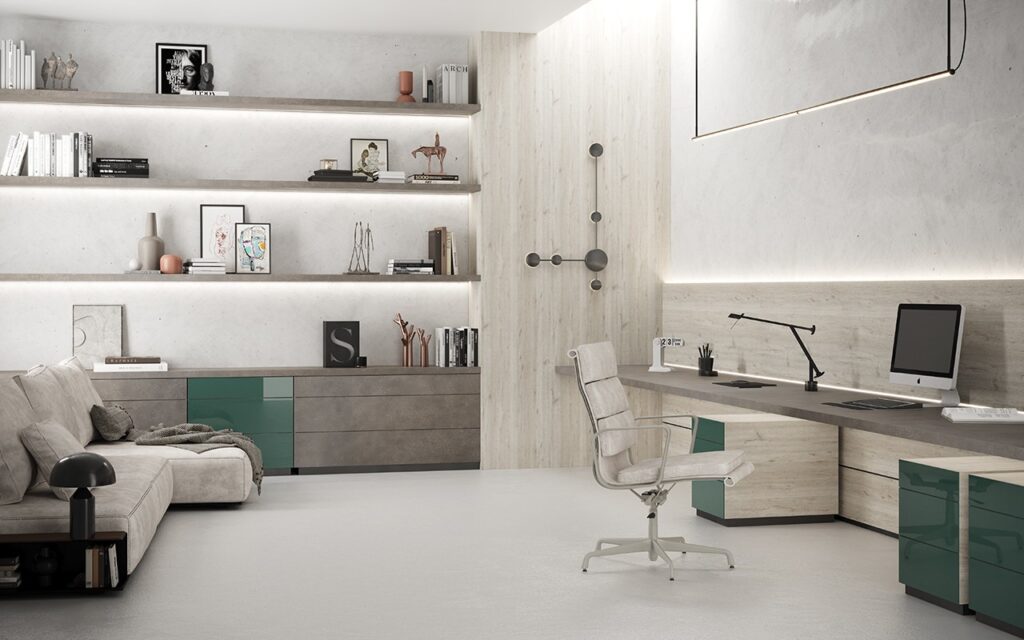 Office Design Arpa H.P.L. 3480 Yarik 4574 Rovere Iceland 0760 Verde Modo Bloom Core a