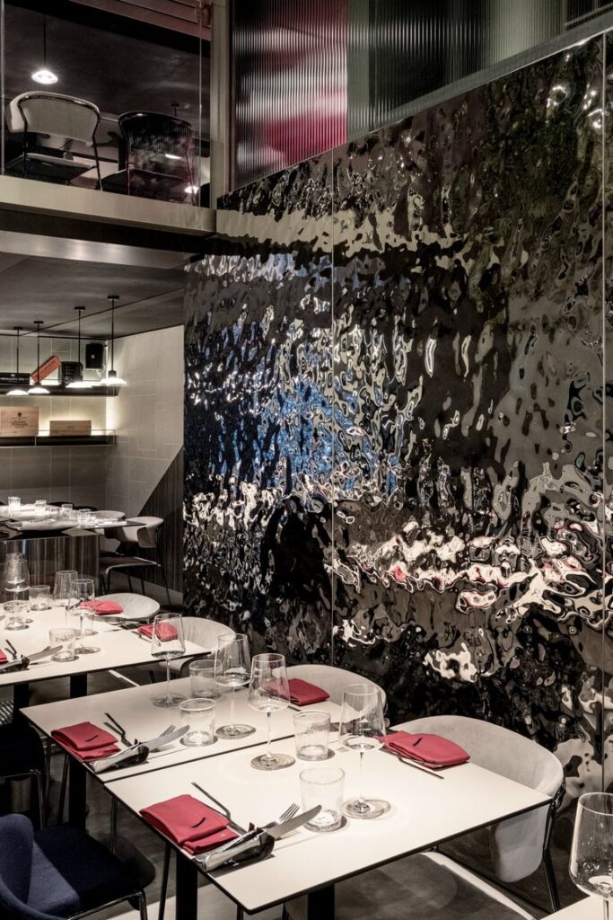 Restaurant Design Tabletops Compact H.P.L. Wall Covering Metal H.P.L