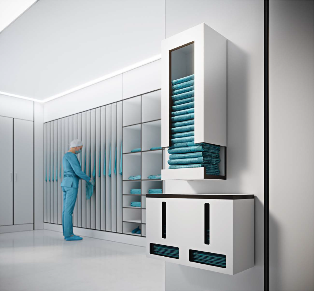 Scientific Surface Solutions Trespa® TopLab® Vertical Hygienic Compact Laminate a
