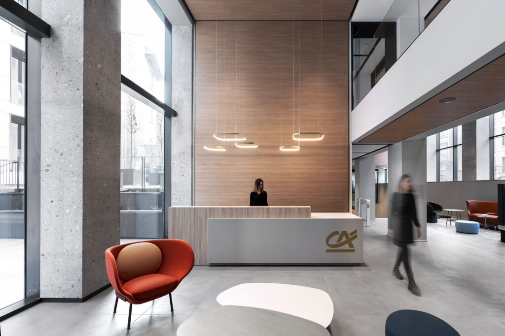 Acoustic System Office Design Fantoni Wall Ceiling Grooved c