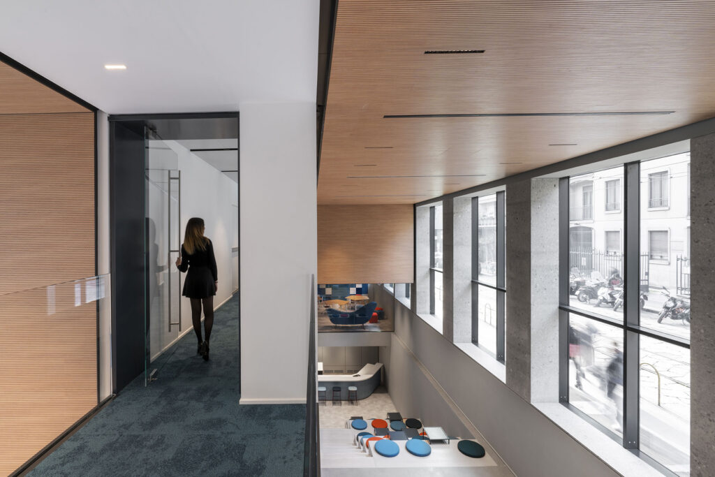 Acoustic System Office Design Fantoni Wall Ceiling Grooved d