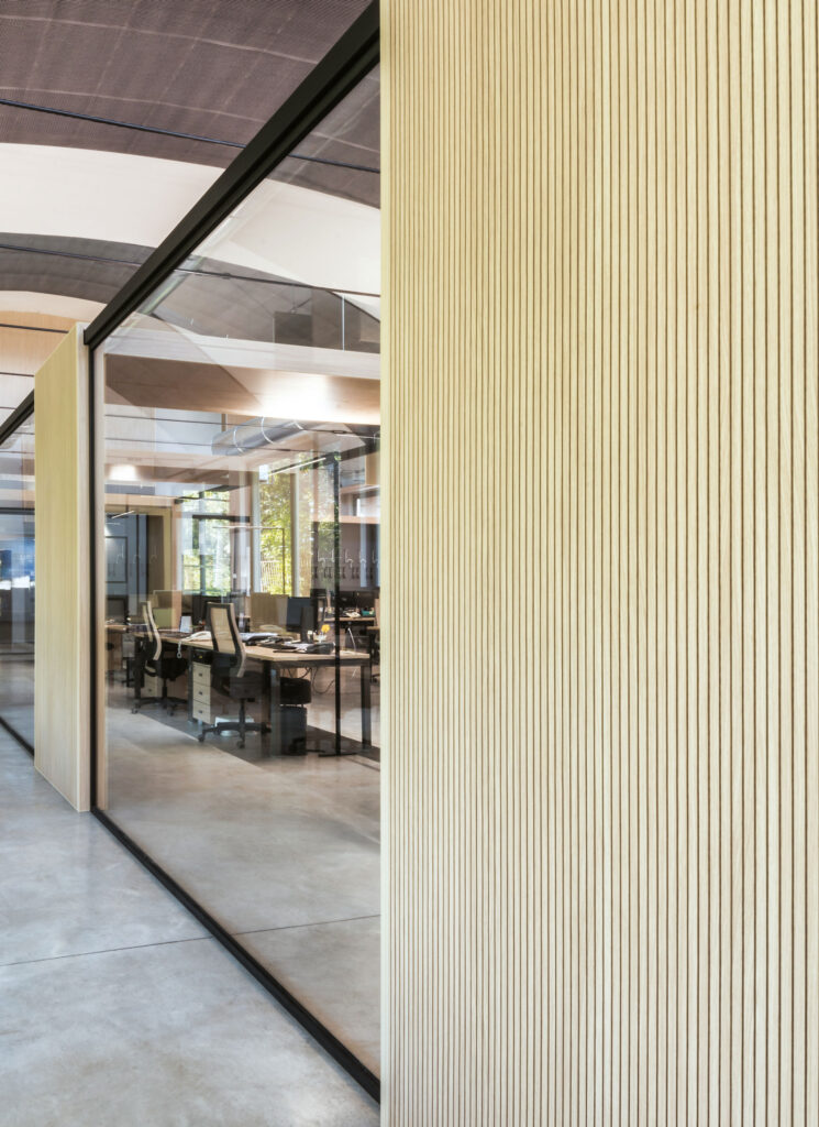 Acoustic System Office Design Fantoni Wall Panelling Grooved a
