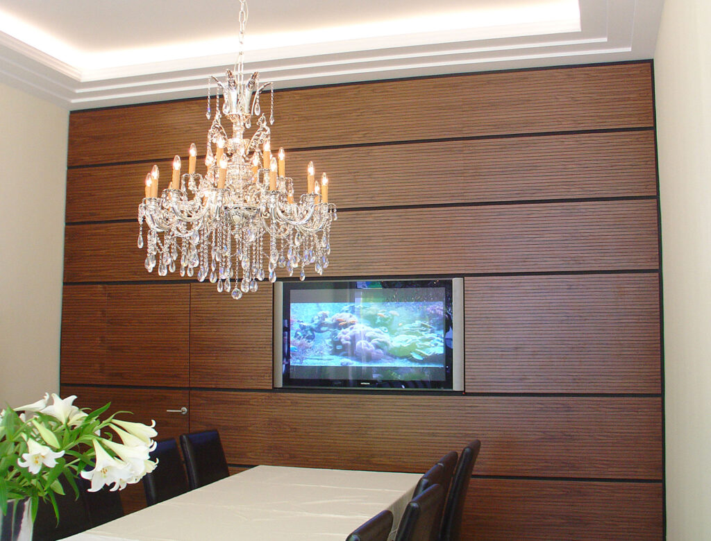 Acoustic System Office Design Wall Covering Grooved Panels