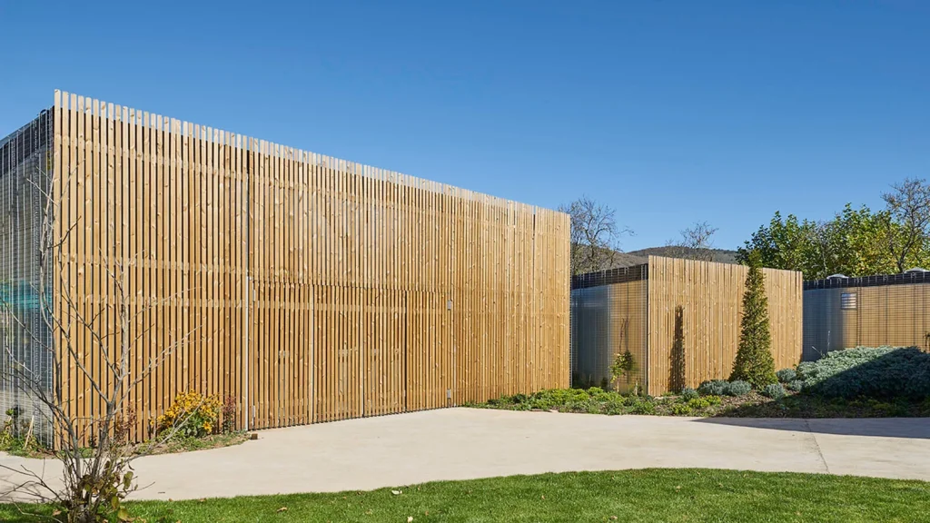 Exterior Ho.Re .Ca . Facade Battens Lunawood Thermowood Wall Cladding LaArboleda Spain c
