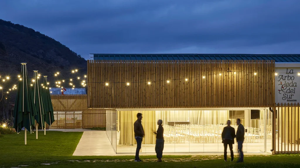 Exterior Ho.Re .Ca . Facade Battens Lunawood Thermowood Wall Cladding LaArboleda Spain e
