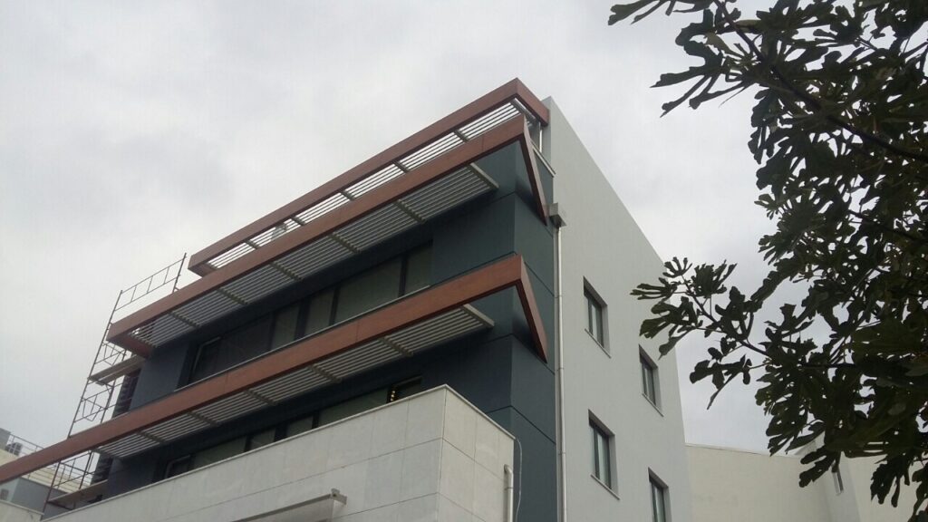 Exterior Office Design Facade Formica Vivix Eltop Project Metamorfosi Greece