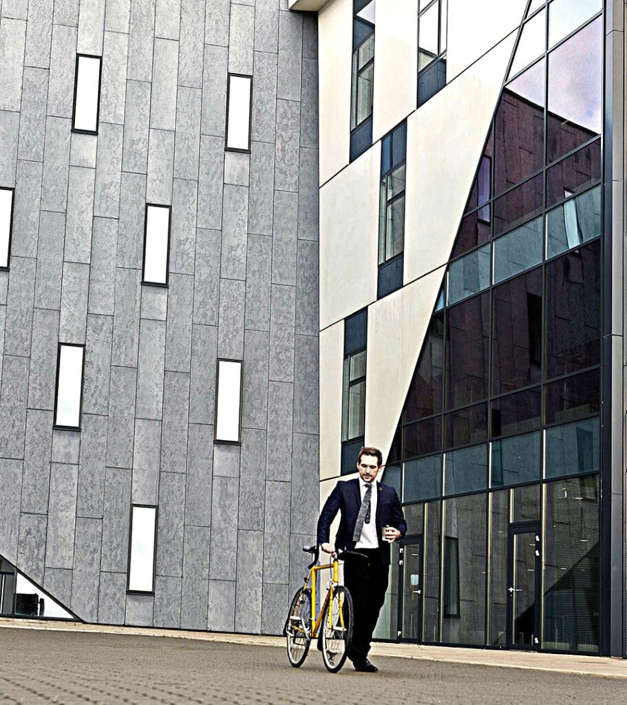 Exterior Office Design Facade Swisspearl Authentic Patina Original P070 Visionshuset Aalborg c