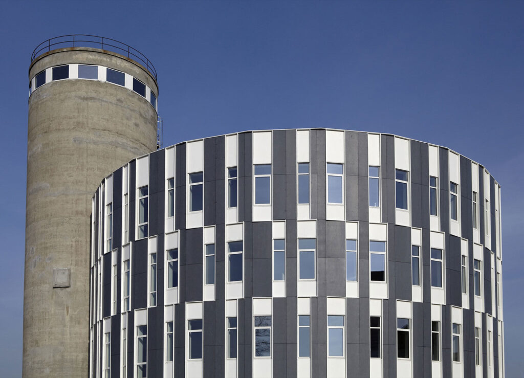 Exterior Office Design Facade Wall Cladding Swisspearl Authentic Patina P020 P222 P070 Plus Bolig Aalborg c