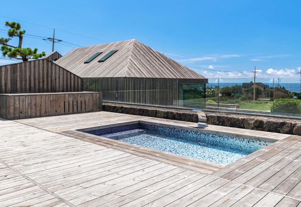 Exterior Residential Facade Decking Lunawood Thermowood Wall Cladding The Wind Hill South Korea with c