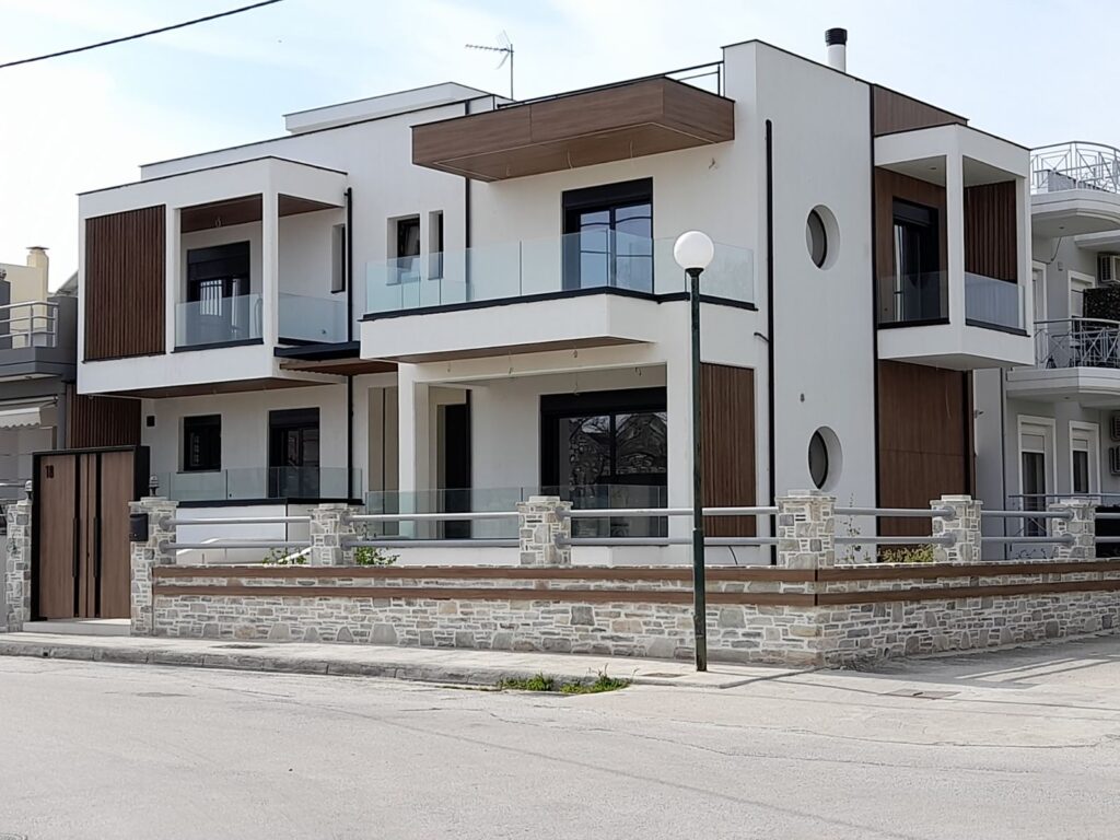 Exterior Residential Facade Gentas Eltop Project Residence Koropi Greece a