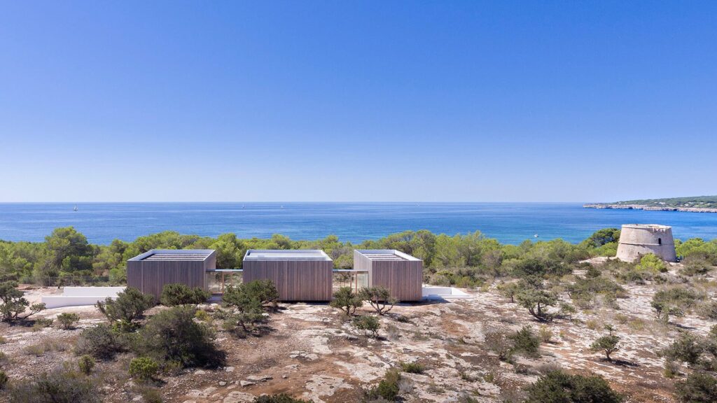 Exterior Residential Facade Lunawood Thermowood Wall Cladding Bosc den Pep Ferrer Ibiza a