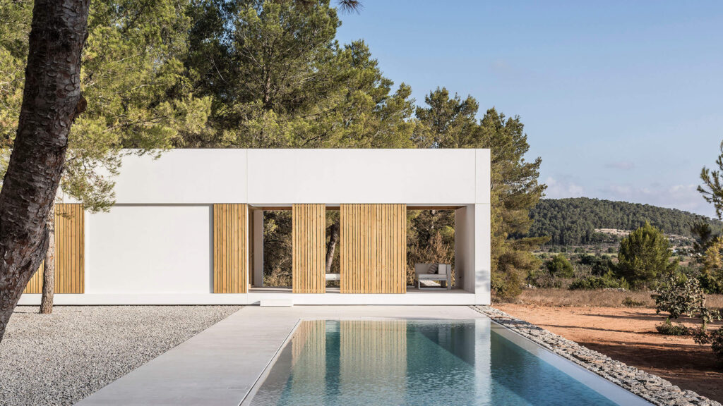 Exterior Residential Facade Lunawood Thermowood Wall Cladding Bosc den Pep Ferrer Ibiza d
