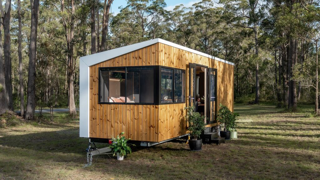 Exterior Residential Lunawood Thermowood Cladding Hauslain Tiny House a