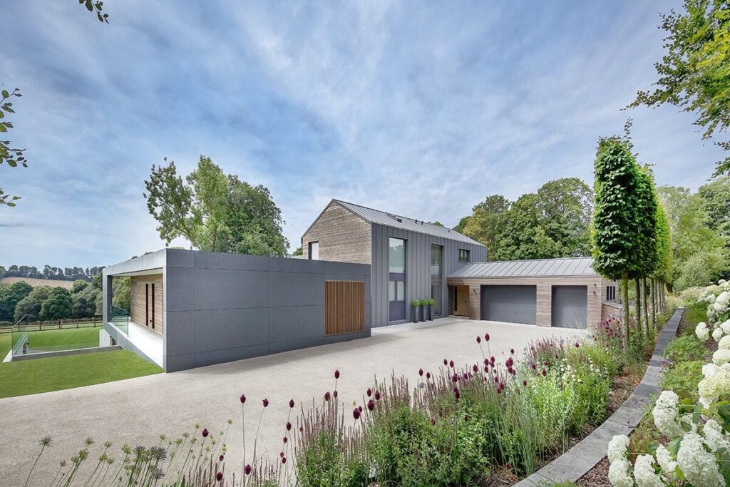 Exterior Residential Sector Facade Swisspearl Authentic Patina Original P 050 The Farmers House South Downs National Park a