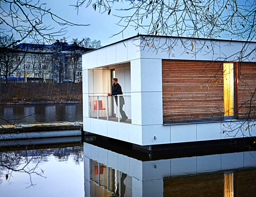Exterior Residential SectorFacade Swisspearl Authentic Patina Original P222 House Boat Prag c
