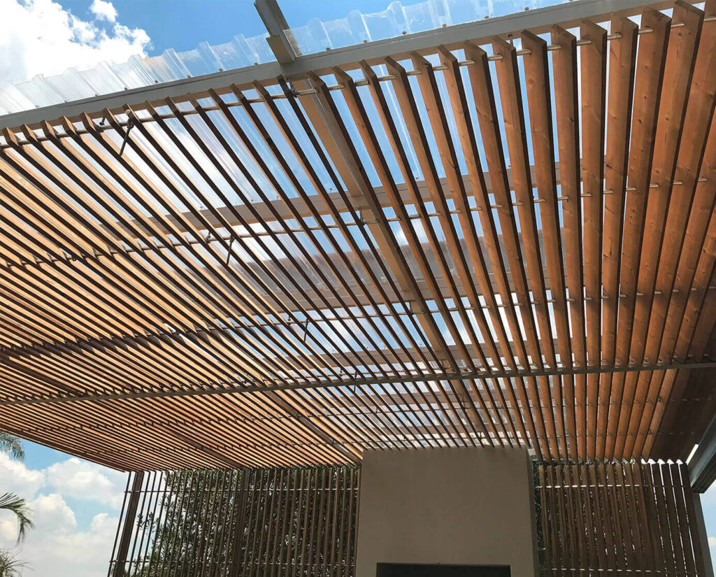 Exterior Residential Wall Ceiling Battens Lunawood Thermowood Solar Shade Pergola Africa b
