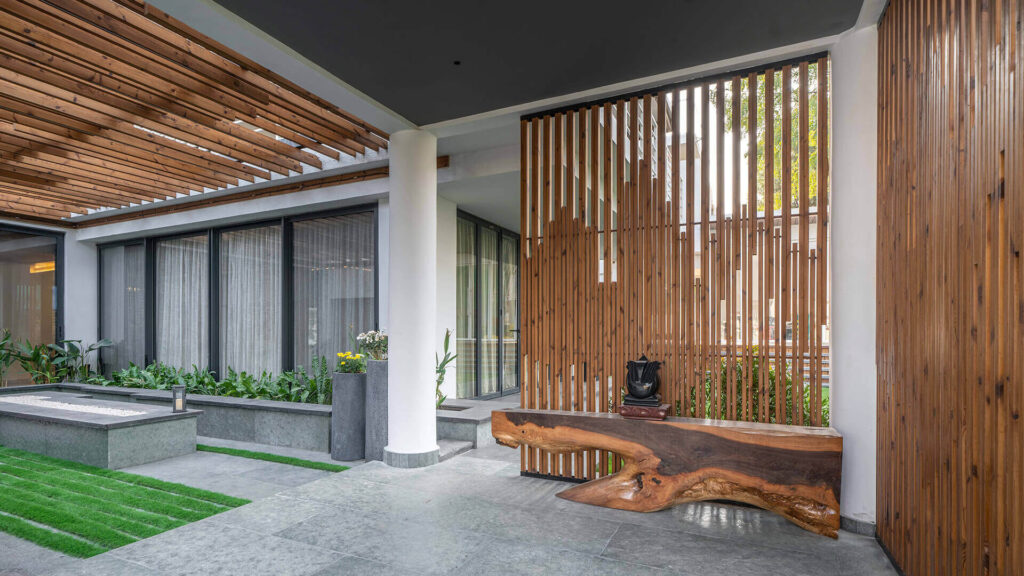 Exterior Residential Wall Ceiling Battens Lunawood ThermowoodLegend Chimes India a