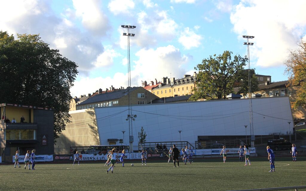 Exterior Sports Facilities Facade Swisspearl Patina Original P 222 Athletic Hall Skanstullshallen Stockholm b