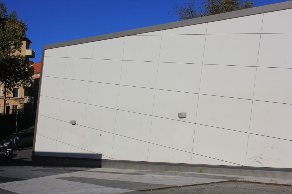 Exterior Sports Facilities Facade Swisspearl Patina Original P 222 Athletics Hall Skanstullshallen Stockholm d