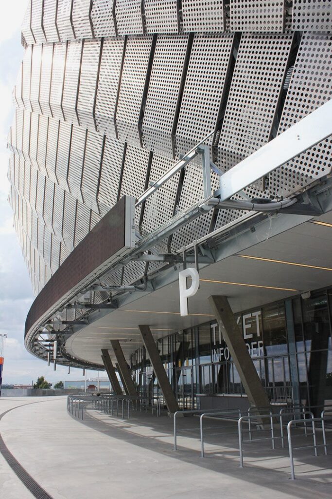 Exterior Sports Facilities Facade Swisspearl Patina Original P 222 P050 Tele2 Arena Athletic Facilities