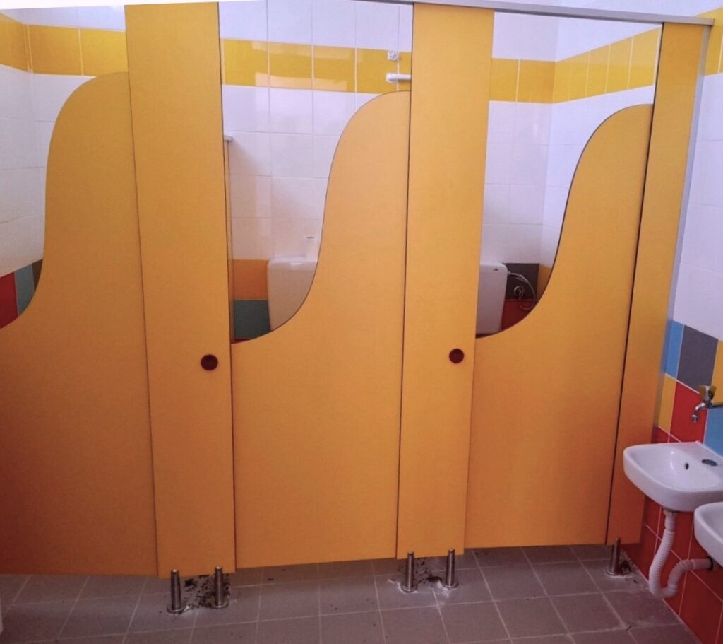 Wet Areas Education SectorCubicle System Formica H.P.L. Kindengarden Eltop Project Faliro Greece a