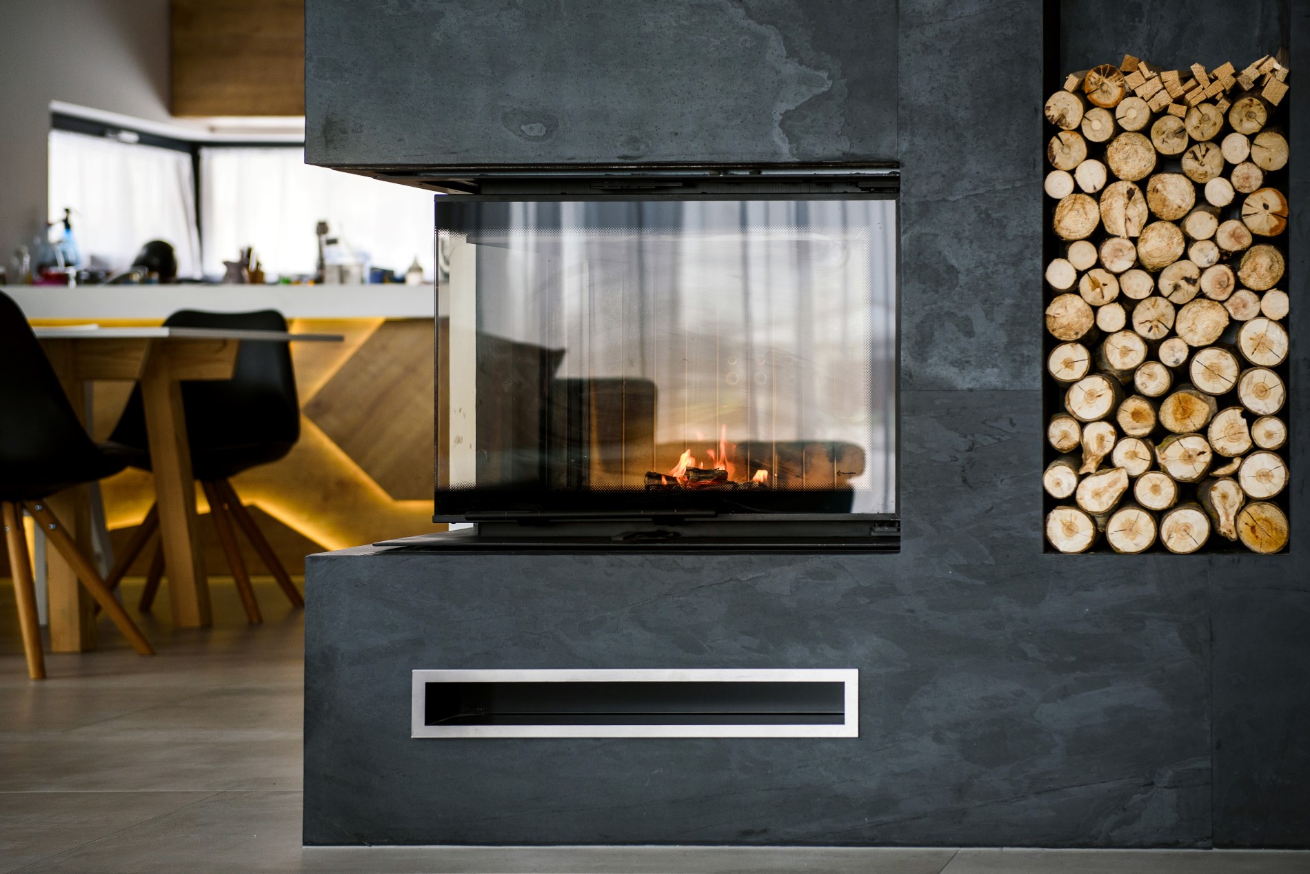 Slate Lite Fireplace